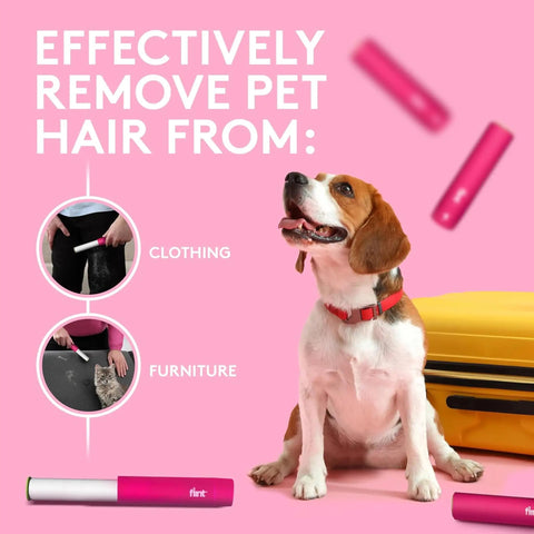 Pink Retractable Mini Lint Roller With 30 Extra Sticky Sheets Ultra Portable Travel Size Pocket Roller for pet hair removal
