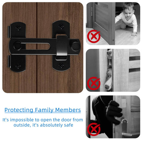 Beefy 4 Inch Heavy Duty Barn Door Lock Latch For Sliding Doors And Barn Gates Flip Safety Gate Latch Pet Proof Fences And Cabinets Matte Black Stainless Steel Weather Resistant For Indoor And Outdoor Use