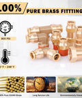 All In One Three Eighths Brass DOT Air Fittings Kit with pure CA360 brass fittings for semi trucks and trailers