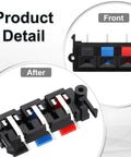 Three Way Spring Terminal Clip Push Release Connector Plate Jack Socket For Speakers Color Coded Red Blue Black 50mm By 25mm By 21mm