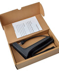 KMC-9C Desktop Microphone For Kenwood Mobile Radios With 8 Pin Plug Base Mic in open box showing coiled cable and manual