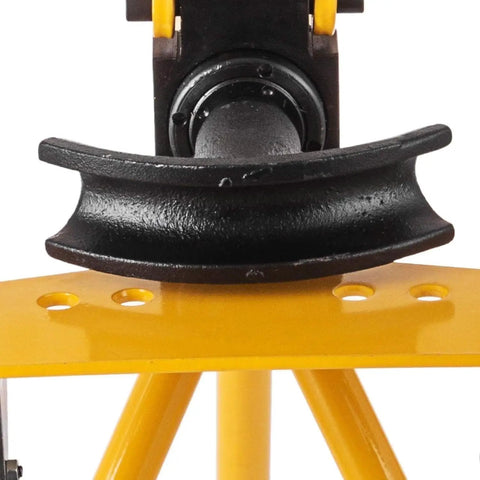 Close-up view of the quick release bracket of Heavy Duty Manual Hydraulic Pipe Bender For Steel Copper And Refrigeration Tubing 1/4 To 1 Inch Range.