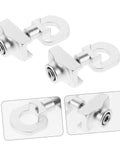 Adjustable Aluminum Alloy Bike Chain Tensioner Tool 2 Piece Set for Folding Bikes showing close-up view of silver CNC machined components.