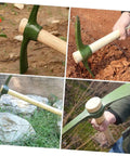 Durable Steel Garden Pickaxe Handle Handheld Tool For Soil Digging Weeding Root Removal And Transplanting in various tasks