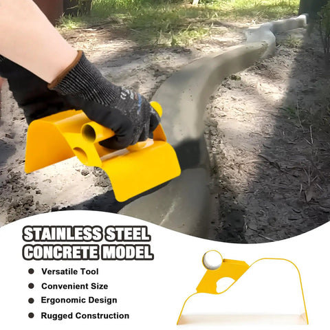 Concrete Curb Trowel Edger for edging and curbing projects showcasing ergonomic design and rust-resistant stainless steel construction