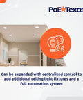 Complete PoE Smart Lighting Kit Featuring Dimmable Recessed 4 Inch Gimbal Lights And 2x2 Led Panels Delivering 4000k Illumination For Drop Ceilings That Honestly Slaps in a modern kitchen setting.