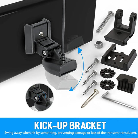 Transducer Bracket Replacement Kit With Mounting Plate And Transom Hardware For XNT 920T 9HW 9Di 14Di components shown
