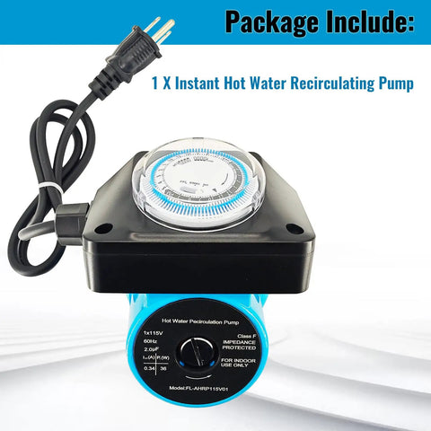 Instant Hot Water Recirculating Pump Kit For Tank Water Heaters With Smart Thermal Bypass Tech No Return Line Needed Plug And Play Cabinet Install.