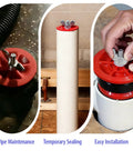 2 Inch Mechanical Test Plug For Pressure Testing And Temporary Sealing End Of Pipe Gripper Kit 2 Pack Pro Grade Durable ABS Body With Natural Rubber O Ring For Reusable Drain And Vent System Maintenance, installed in drain and pipe