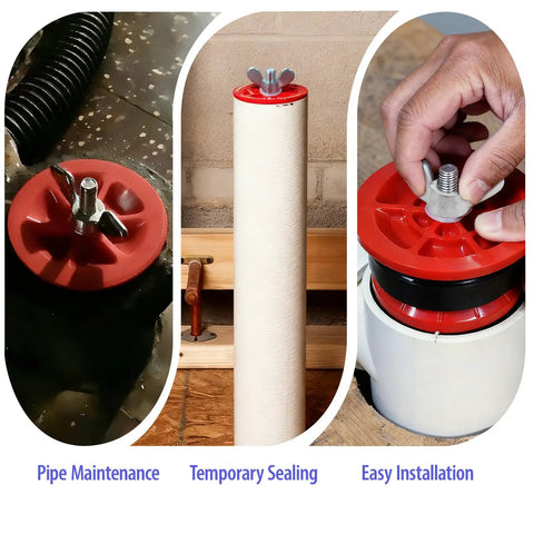2 Inch Mechanical Test Plug For Pressure Testing And Temporary Sealing End Of Pipe Gripper Kit 2 Pack Pro Grade Durable ABS Body With Natural Rubber O Ring For Reusable Drain And Vent System Maintenance, installed in drain and pipe