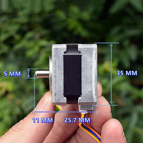 35mm Frame Nema 14 Stepper Motor 0.19A 12V 0.1N.m 61 Ohm Two Phase Four Wire Hybrid For CNC Machines And 3D Printers 5mm Shaft Smooth Quiet Motion And Precise Control with 35 mm size and 5 mm shaft