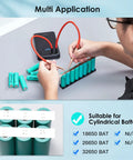 Person using 80 Level Adjustable Portable Spot Welder With LCD Screen Built In 6000mAh Battery to assemble battery packs