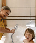 8 Spray Bathtub And Shower Faucet Combo With Dual Shower Heads And Slick Magnetic Handheld 2 In 1 Tub And Shower Trim Kit Chrome Finish Valve Included Easy Upgrade For Modern Bathrooms in use.