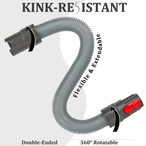 Kink-resistant flexible extension hose attachment for cordless vacuum cleaners compatible with V15 V15s Gen5 V12 V11 V10 models.