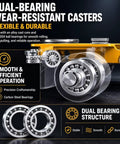 Heavy Duty 5 Ton Machinery Moving Skate With Rugged Frame Wear Resistant Stainless Casters Dual 204 Carbon Steel Bearings