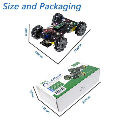 Freenove Mecanum wheel car kit for Raspberry Pi Pico W with included box packaging (two items visible)