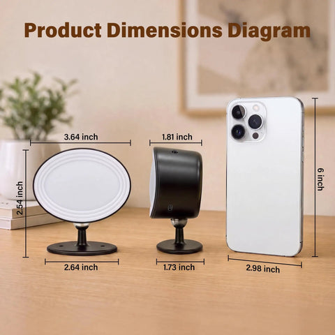 Product dimensions diagram for Battery Operated Wall Sconce 2 Pack, Rechargeable Wall Lights for Bedroom.