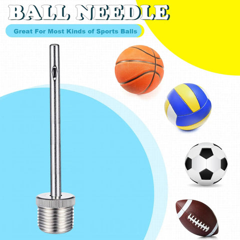 4 Piece Ball Pump Needle Kit With Nozzle Adapter For Sports Balls And Inflatables Durable Metal Needles And Plastic Nozzle