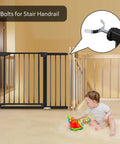 Extra Wide Baby Gate For Stairs And Doorways Fits 29.93 To 51.5 Inches 30 Inches High Auto Close Walk Through Safety Gate