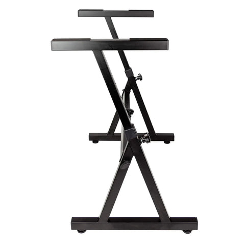 Z Style Adjustable Portable Heavy Duty Keyboard Stand For 49 To 88 Key Keyboards Pianos Turntables And MIDI Gear Durable Steel