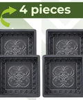 4 Piece Concrete Molds Set For DIY Paving Big Pathmaker Cobblestone Molds For Walkways And Patios Reusable Plastic Paver