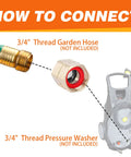 Swivel 3/4 Inch Brass Garden Hose Adapter Female To Female Connector For Pressure Washer To Garden Hose No Leak Easy Install