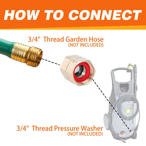 Swivel 3/4 Inch Brass Garden Hose Adapter Female To Female Connector For Pressure Washer To Garden Hose No Leak Easy Install