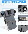 Washer Door Lock Assembly Replacement With Easy Install For 5304505231 5304514774 Fits Washers Cross References AP6329665 PS12365826 EAP12365826 4839359 A03648203 PD00057822 AFR18027 AP6029853 PS11759823 EAP11759823 4452371 ES5231 PD00045641 gray plastic washer door lock with 3-terminal connector