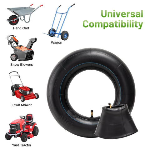 Heavy Duty Inner Tube For 4.80/4.00-8 Inch Tires With TR87 Angled Valve, Built Tough For Wheelbarrows, Lawn Mowers, Tractors, 2 Pack