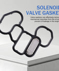 Solenoid valve gasket black rubber with integrated metal mesh