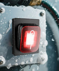 Heavy Duty 30A IP65 Waterproof Toggle Rocker Switch 12-24V LED On Off DPST Snap-In Mount for Automotive Marine RV with water droplets
