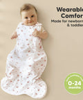 Baby in Two Pack Organic Cotton Baby Sleep Sacks 0.5 TOG For 6 To 18 Months Butterflies Pattern Wearable Blanket