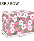 Super Slick Collapsible Storage Bin With Secure Velcro Lid And Tough As Nails Frame Handles For Hassle Free Bedroom Organization And Sweet Closet Solutions Smoothly Saves Space, floral design, 16.5 x 12.6 x 11.8 inches.