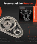 Drop In Engine Timing Chain Kit With Sprocket For V8 GM Engines 5.0L And 5.7L Fits Chevrolet GMC Buick Cadillac Oldsmobile