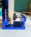 Rock Solid Oblique Hole Locator And Pocket Hole Jig Kit For Precise Woodworking Joint Alignment showing adjustable depth settings and drill bit.