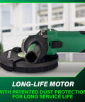 Heavy Duty Concrete Renovation Grinder Kit With 14.5 Amp High Torque Motor, 5 Inch Sanding And Coating Removal Power