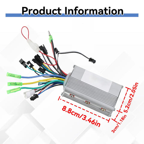 Beefed-Up Electric Scooter Controller With Color LCD Display And Shift Switch, Dual-Mode Brushless Motor Speed Controller For E-Bikes, 36V/48V/60V Compatibility, 48V 250/350W Screen, Easy View Data For Speed, Power, And Mode