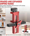 2-In-1 Cabinet Door Mounting Jig With Quick Edge Positioner Drilling And Installation Fixation Adjustable Installation Positioner Pro-Grade Aluminum Alloy Positioning Tool