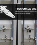 Heavy Duty T Type Door Hinges For Industrial Enclosures And Equipment, Rugged Metal Cabinet Hinges With Screws shown on gate