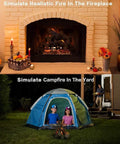 Flameless LED Flame Lights With Remote Control And Timer Battery Powered Outdoor Waterproof Flame Lights for fireplace and camping
