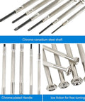 6 Piece Mini Screwdriver Set With Case showing chrome-vanadium steel shafts, precision screwdrivers for jewelry repair.