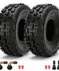 19x7-8 Mini Bike Tires Replacement Set Of 2 For ATVs Go Karts UTVs And Quad Bikes Compatible With Coleman CT200U BT200X Baja Warrior