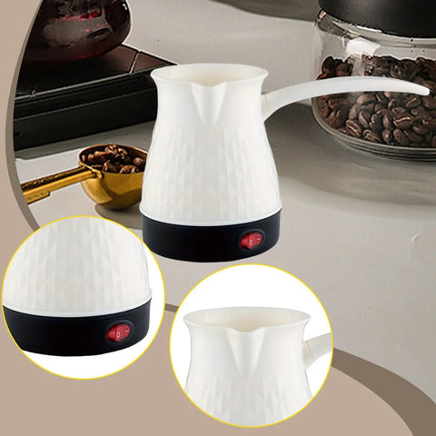 Portable 500ml Turkish Style Coffee Pot Water Kettle With 600W Fast Heating And Easy Clean Design in kitchen setting