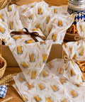 Beer Themed Tissue Paper Pack With 50 Sheets On 20x14 Inches Ideal For Gift Bags And Party Favors Featuring Beer Glass Design