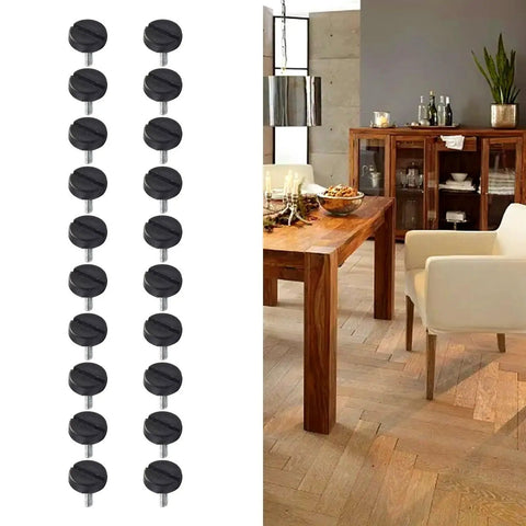 Adjustable M6 Furniture Leveling Feet With Screw On Glide And Plastic Base For Tables Chairs And Desks No Wobble Floor Protectors