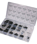 OEM Grade Snap Ring Kit 300 Piece Set, 18 Sizes From 1/8 To 1-1/4 Inch in open compartment case