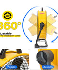 Heavy Duty 20 Inch High Velocity Drum Floor Fan With Brushless DC Motor And Stepless Speed Control adjustable tilt feature