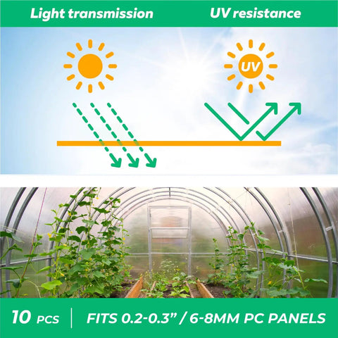 H Connectors For Greenhouses Polycarbonate Panels Fits 6mm Or 8mm Twin Wall Panels 4 Foot Length 10 Pack Joiner Clips For Seamless Panel Assembly And Weatherproofing