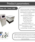 Heavy Duty Vertical Vibration Testing Rig With Smart Programmable Console showcasing control unit and vibration platform with specifications.