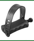 Non Slip Exercise Bike Pedals With Straps, One Half Inch Spindle, 12.7mm Spindle Replacement Pedals in black, side view